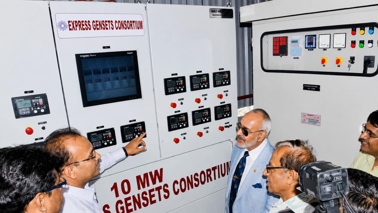 10 MW synchronization control panel at an Express Gensets Consortium installation