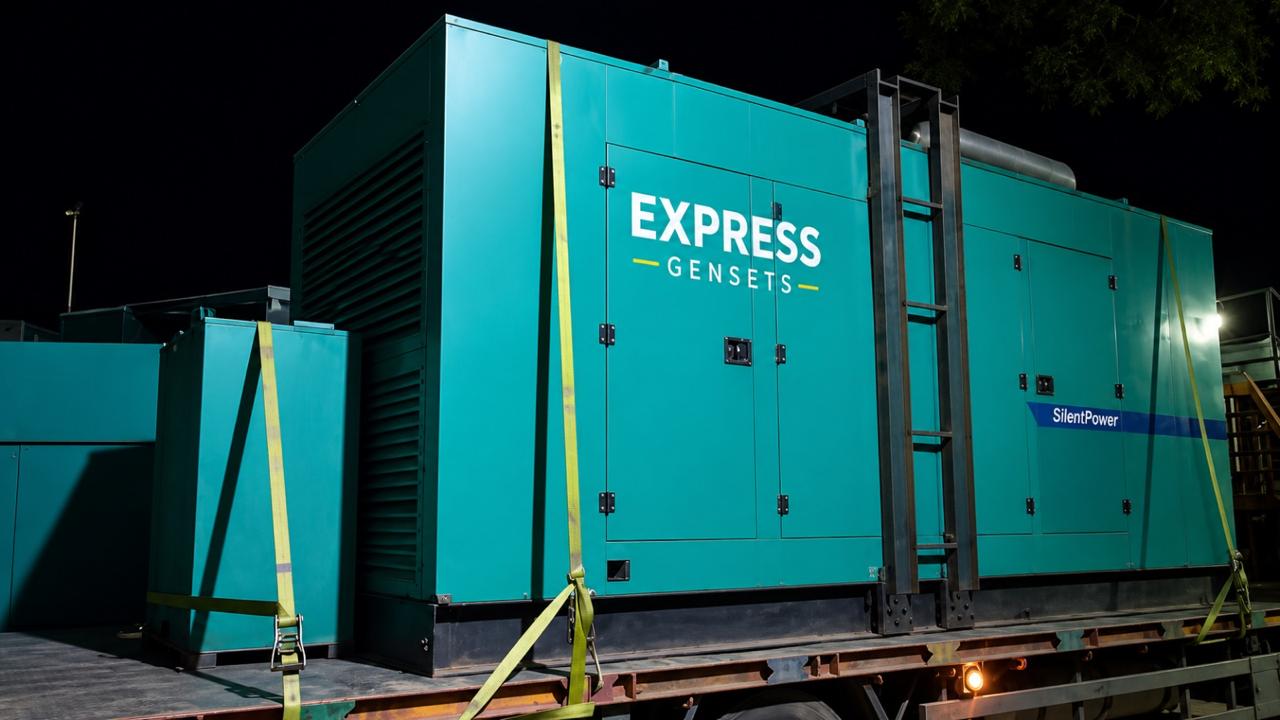 Express Gensets silent acoustic-canopy diesel generator ready for delivery
